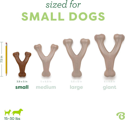 Benebone Wishbone Durable Dog Chew Toy for Aggressive Chewers, Real Bacon, Made in USA, Medium