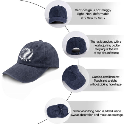 Funny Hat America Hats for Men Gifts for Dad Baseball Cap