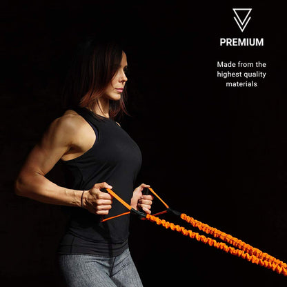 Stroops Slastix Toner Resistance Bands with Handles | Safe Sleeve Exercise Bands for Strength Training, Full Body Workouts, and Home Gym Fitness