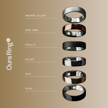 Oura Ring 5 - Stealth - Size 9 - World's Smallest Smart Ring - Sleep, Activity, Women's Health, AI Advisor, 1 Week of Battery Life, Oura App, Android & iOS Compatible