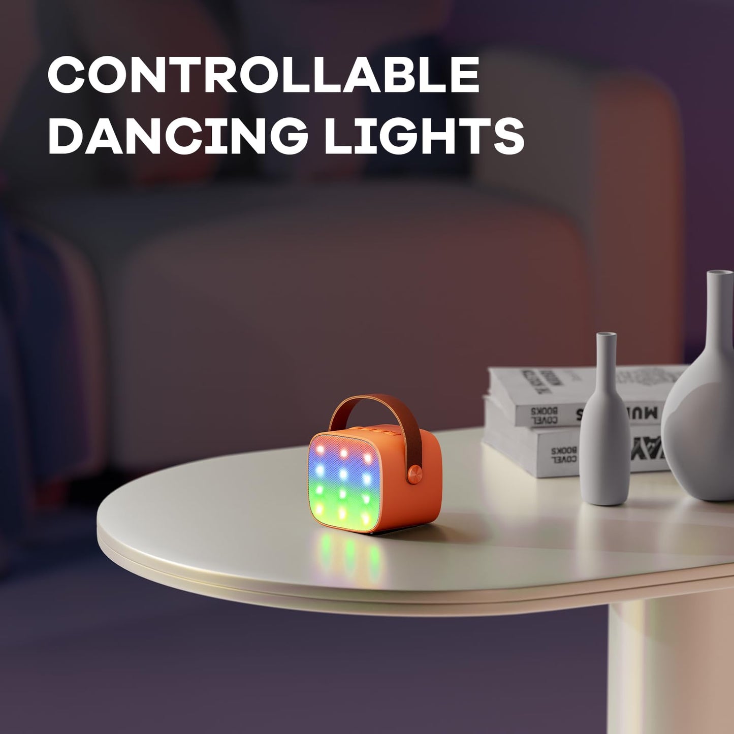 YLL Mini Karaoke Machine for Kids Adults, Portable Bluetooth Speaker with 2 Wireless Microphones, Trendy Birthday Gifts Toys for Girls Ages 3, 4, 5, 6, 7, 8, 9, 10+ Years Old Home Family Party (P-ink)