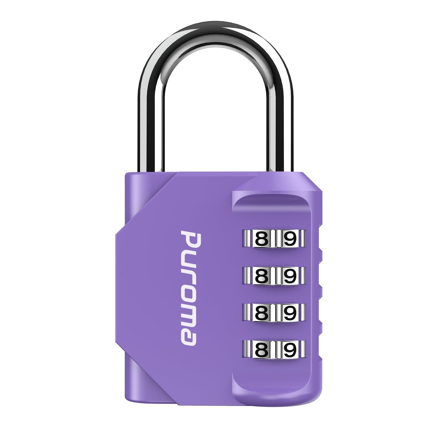 Puroma 2 Pack Combination Lock 4 Digit Padlock for School Gym Locker, Sports Locker, Fence, Toolbox, Case, Hasp Storage (Black & Code Window)