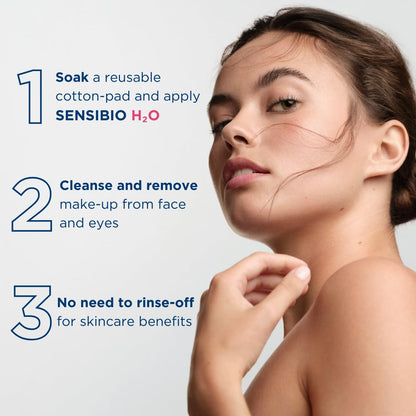 Bioderma - Sensibio - H2O Micellar Water - Makeup Remover Cleanser - Face Cleanser for Sensitive Skin