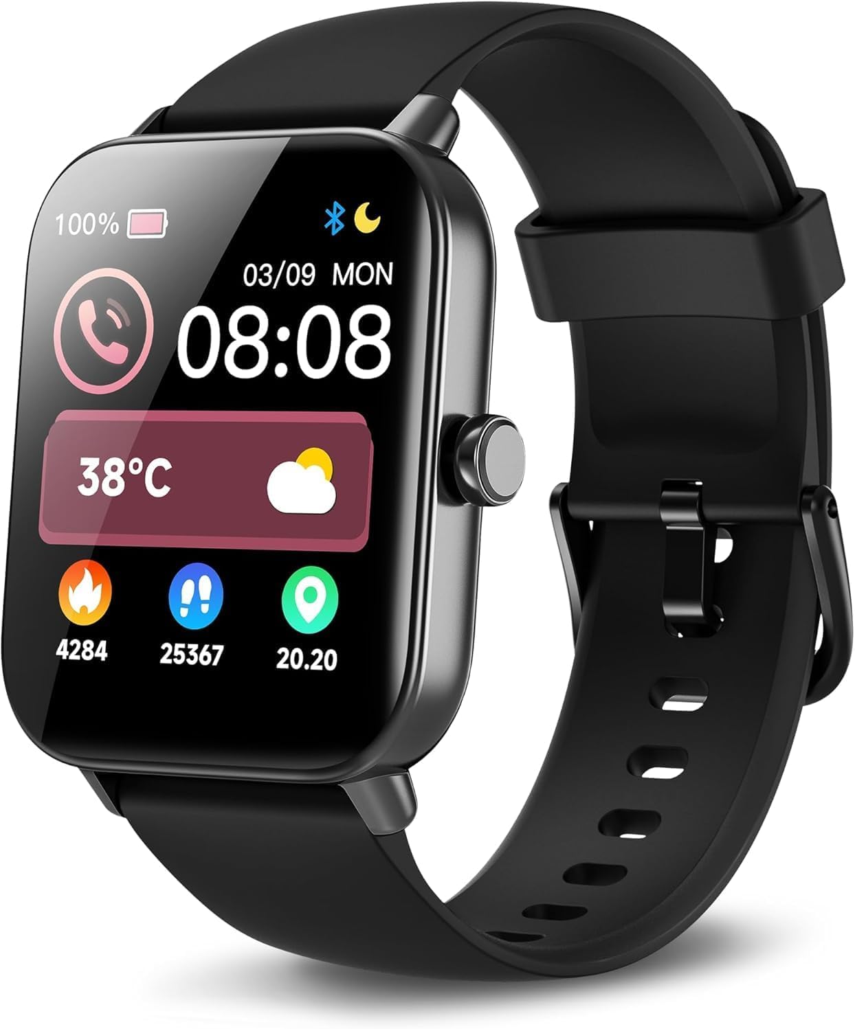 Smart Watch for Women Android & iPhone, Alexa Built-in, IP68 Waterproof Activity Fitness Tracker with Bluetooth Call (Answer/Make), 1.8" Smartwatch with Heart Rate/SpO2/Sleep Monitor, 100+ Sports Mode | Pink
