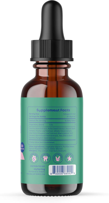 JoySpring Kids Bedtime Routine for Sleep & Gut Support – Liquid Melatonin + Herbal Digestive Support Drops for Toddlers & Kids – Evening Wellness System
