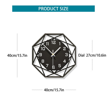 Modern Wall Clocks for Living Room Decor 12in Black Wall Clock Silent Non-Ticking Quartz Battery Operated for Office Kitchen Bedroom Bathroom Minimalist Small Clock Decoration Easy to Read