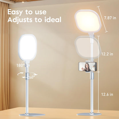 LitONES Video Conference Lighting for Zoom Meeting, Ring Light for Desk with Flexible Stand, 30 Light Modes Ring Light for Computer, Video Lights & Memory Func for Video Calls, Live Stream, Webcam
