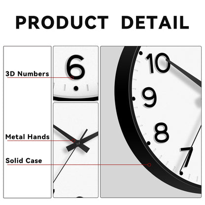 Roymnie Wall Clock Green, Silent Wall Clocks Battery Operated 8 Inch-Modern Non Ticking Analog Clock Decorative for Kitchen Office Bathroom Bedroom(Gold)