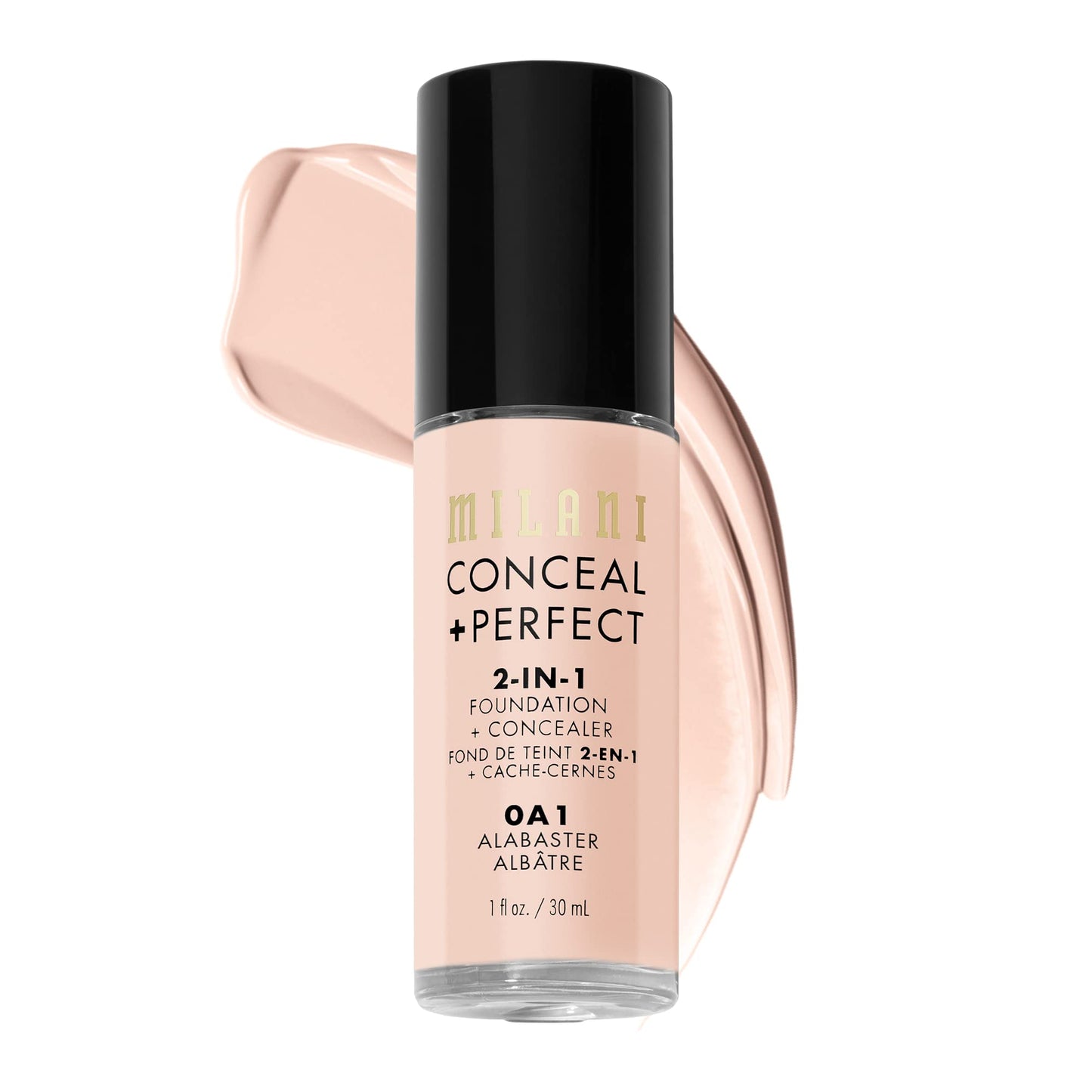 Milani Conceal + Perfect 2-in-1 Foundation + Concealer for a Flawless Complexion, Under Eye Corrector, Cover Redness and Imperfections, Waterproof and Sweatproof - 05A-Natural Beige