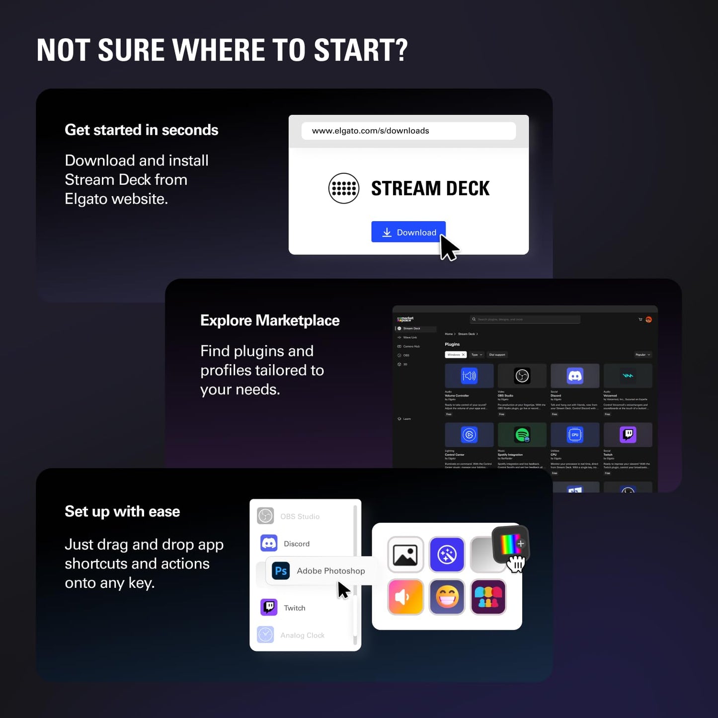 Elgato Stream Deck MK.2 Studio Controller, 15 Macro Keys | Trigger actions in OBS, Twitch, YouTube and more, Visual feedback, Hundreds of plugins, Works with Mac and PC