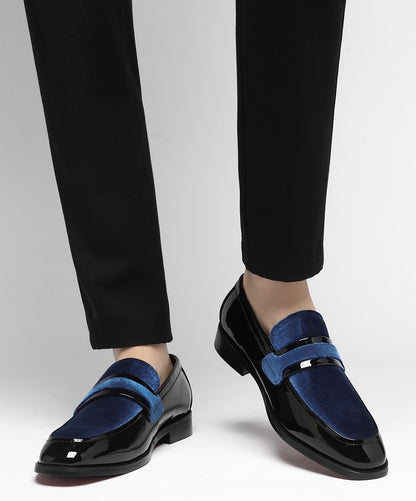Men's Tuxedo Patent Leather Loafers Dress Wedding Shoes