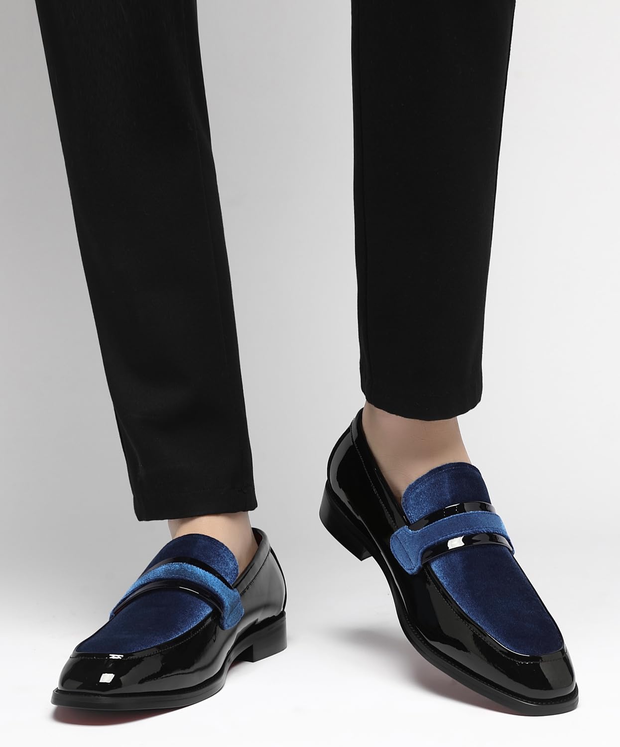 Men's Tuxedo Patent Leather Loafers Dress Wedding Shoes