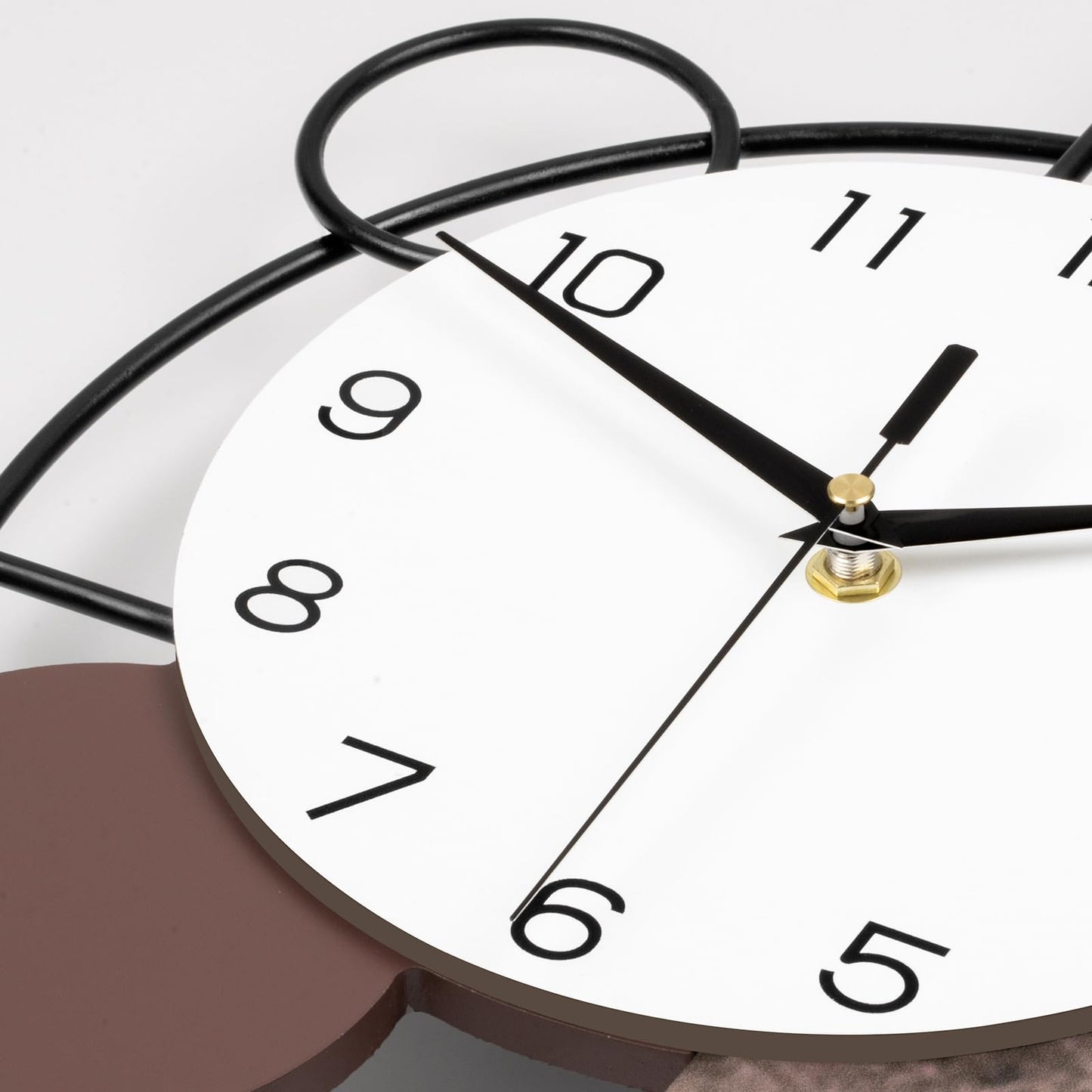 Wall Clock Decorative Large Modern Wall Clock Silent Non-Ticking Battery Operated Gold Unique Pendulum Clock for Living Room,Bedroom,Office,Kitchen,Bathroom,Wall Decor 13.8x21.9in