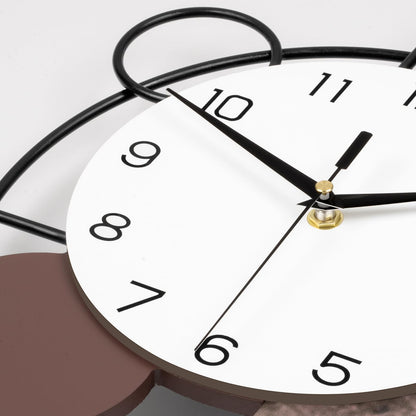 Wall Clock Decorative Large Modern Wall Clock Silent Non-Ticking Battery Operated Gold Unique Pendulum Clock for Living Room,Bedroom,Office,Kitchen,Bathroom,Wall Decor 13.8x21.9in