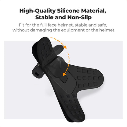 K&F CONCEPT Action Camera Motorcycle Dirt Bike Helmet Chin Strap Mount | Helmet Holder Mounting Attachment Compatible With GoPro Hero 13/12/11/10/9/8/DJI Osmo Action 5Pro/6/4/3/Insta360 X5/X4, TW05