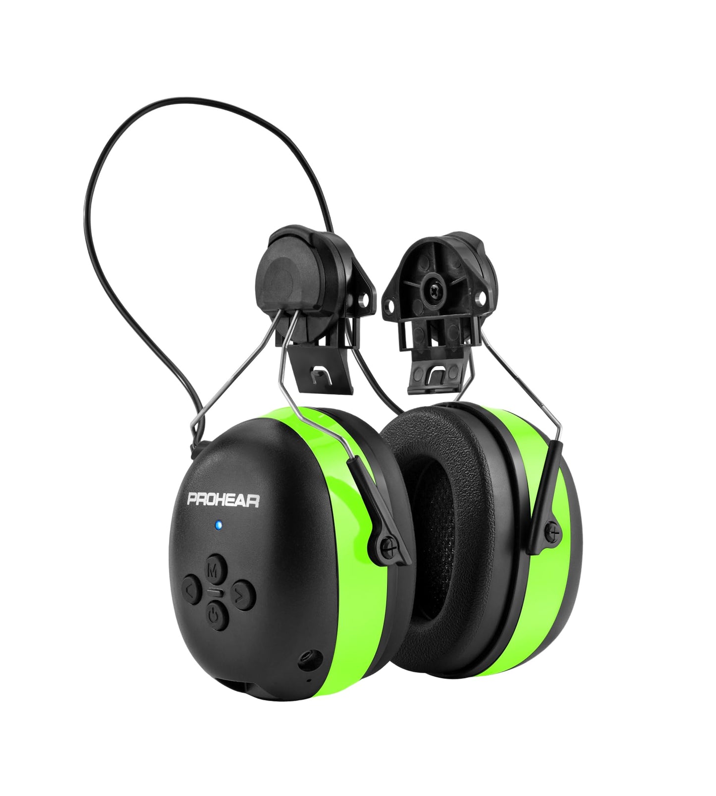 PROHEAR 037 Bluetooth 6.0 Hearing Protection Headphones with Rechargeable 1500mAh Battery, 30dB SNR Safety Noise Reduction Ear Muffs 120H Playtime for Mowing, Workshops, Snowblowing - Black
