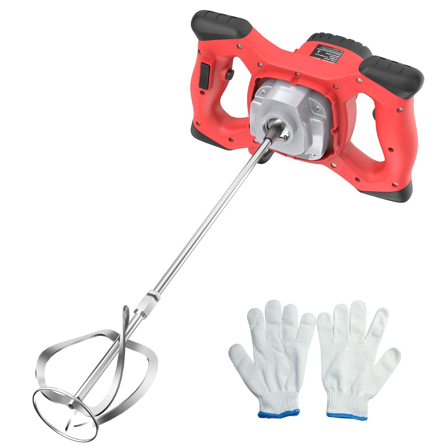 IMAYCC Handheld Cement Mixer, Portable Concrete Mixer,110V 6 Speed Mixing Drill, 2100W Drill Mixer for mud,Motar,Paint, Grout, Plaster,Thinset etc.