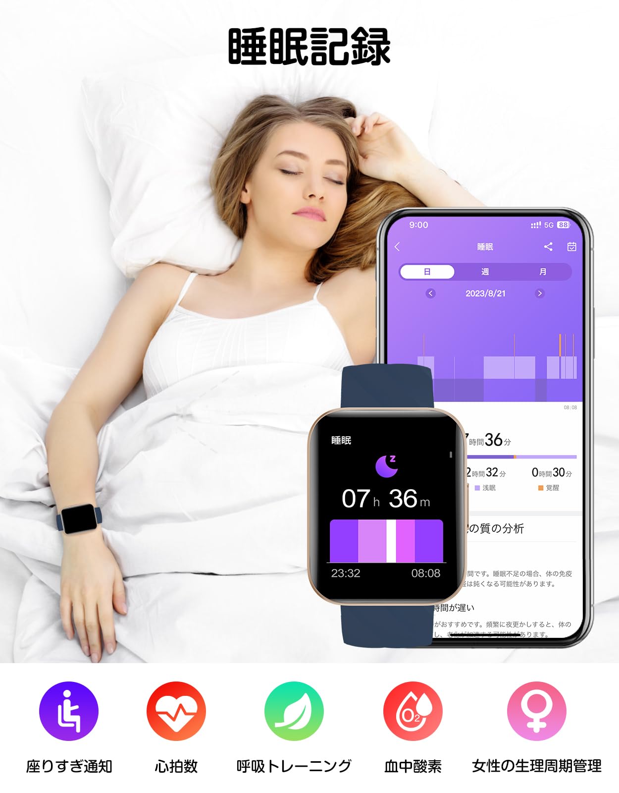 Smart Watch (Answer/Make Calls), 1.85" Smart Watches for Men Women Digital Watch Fitness Tracker with 100+ Sport Modes Heart Rate Monitor for iOS Android Phones Waterproof Black