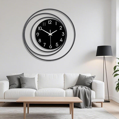 Dankeit Decorative Wall Clock,Silent Non-Ticking Quality Quartz Movement Battery Operated,Large Wall Clocks for Living Room Kitchen Home Bathroom Bedroom Wall Decor,16x16inch,White