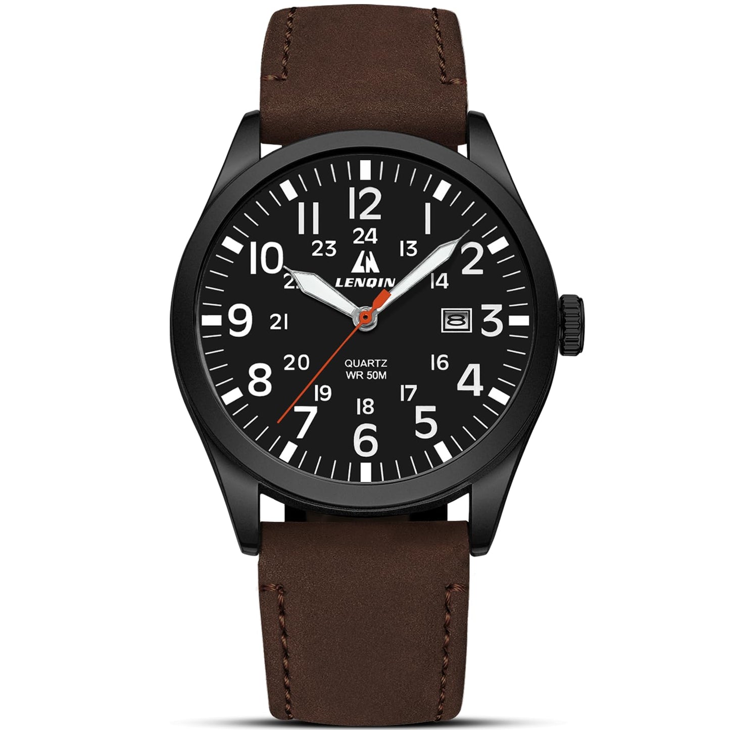 LN LENQIN Mens Watches Unisex Military Sport Nylon Strap Stylish Luminous Fashion Analog Quartz Watch for Men Waterproof Army Tactical Casual Wristwatch