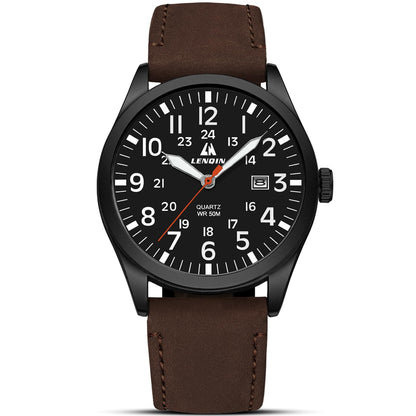 LN LENQIN Mens Watches Unisex Military Sport Nylon Strap Stylish Luminous Fashion Analog Quartz Watch for Men Waterproof Army Tactical Casual Wristwatch