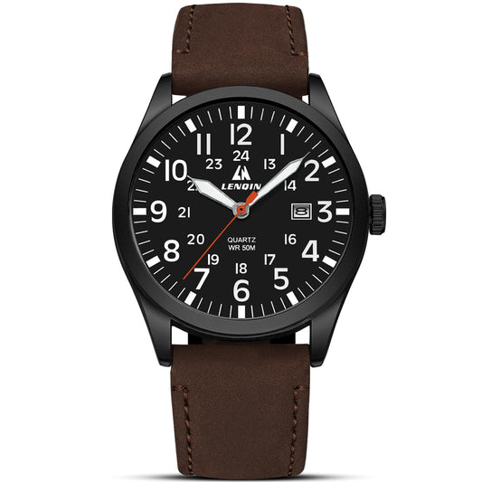 LN LENQIN Mens Watches Unisex Military Sport Nylon Strap Stylish Luminous Fashion Analog Quartz Watch for Men Waterproof Army Tactical Casual Wristwatch