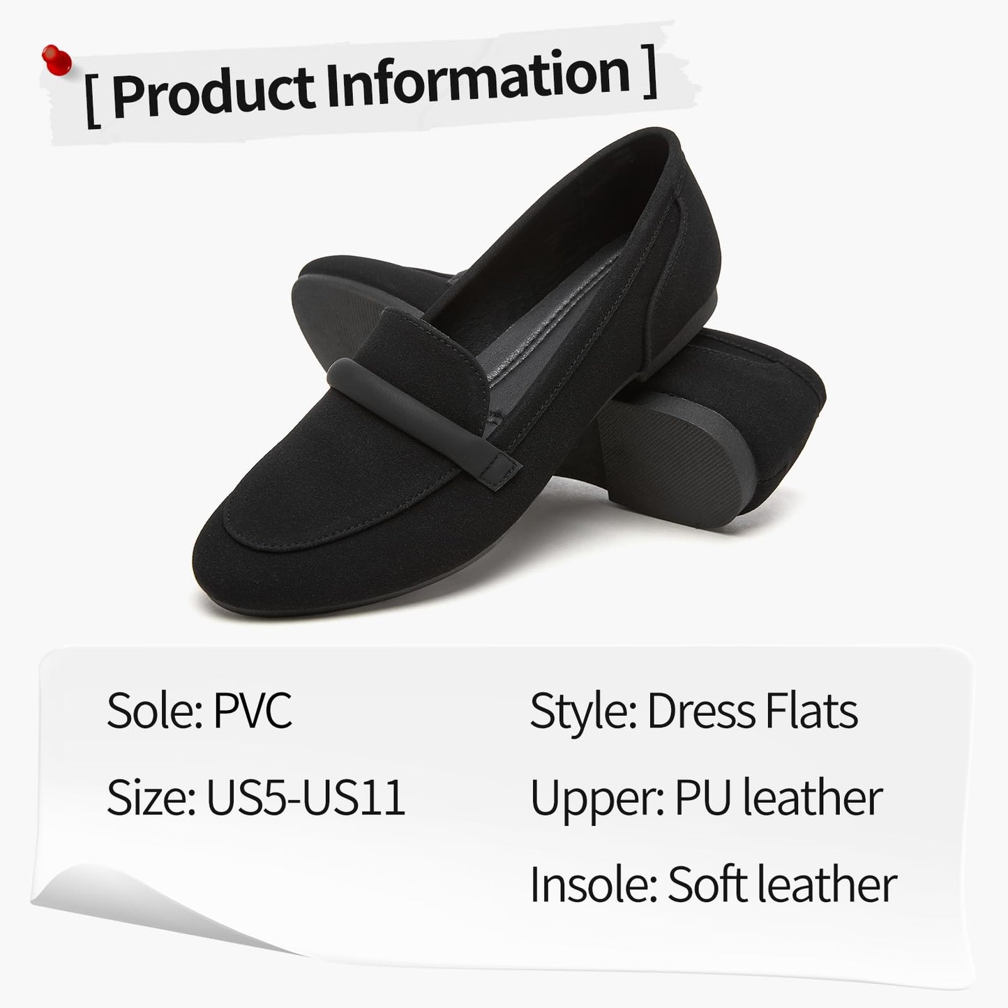 Women's Slip on Flats Shoes Runs Small Faux Suede Ballet Flats Fashion Business Casual Comfortable Flats Dressy Loafers for Women