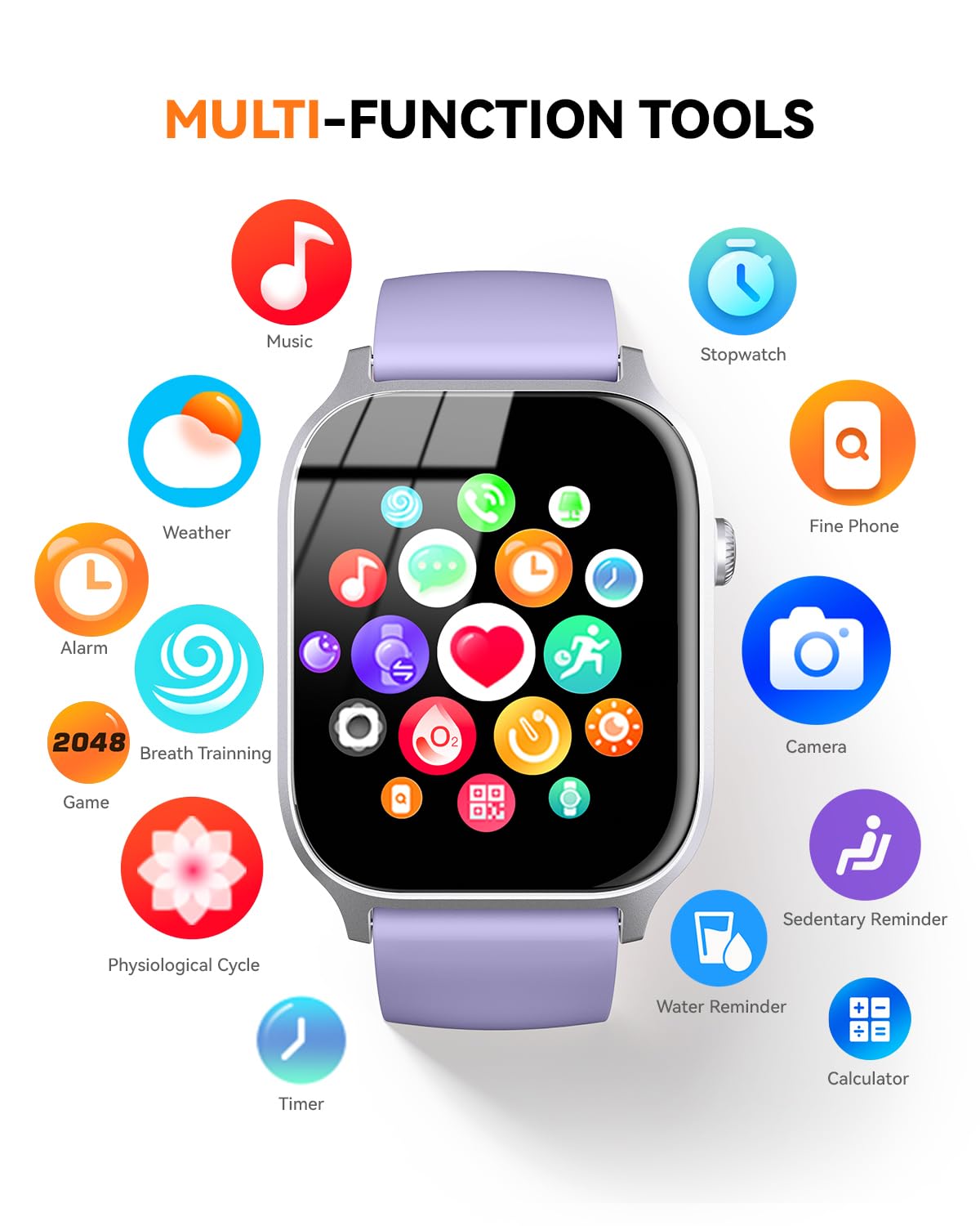 Smart Watches for Women Men, Fitness Tracker Watch with 110 Sports Modes, Step Counter/Sleep Monitor/Pedometer, IP68 Waterproof, Bluetooth Call & Music Control Smartwatch for iPhone/Android,Starlight