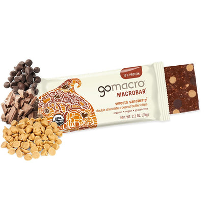 GoMacro MacroBar Organic Vegan Protein Bars - Coconut + Almond Butter + Chocolate Chips (2.3 Ounce Bars, 12 Count)