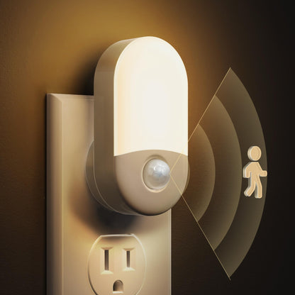 L LOHAS LED Motion Sensor Night Light, 2Pack, Motion Activated Night Light, Night Lights Plug into Wall Motion Sensor, 3000K Warm White, Adjustable Brightness 30/60LM, for Kids Adults Bathroom Bedroom