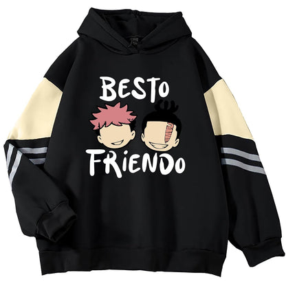 ACEFAST INC Itadori Yuji Best Friend Anime Hoodies Unisex Harajuku Graphic Hoodies Jjk Merch Anime Pullover Sweatshirt