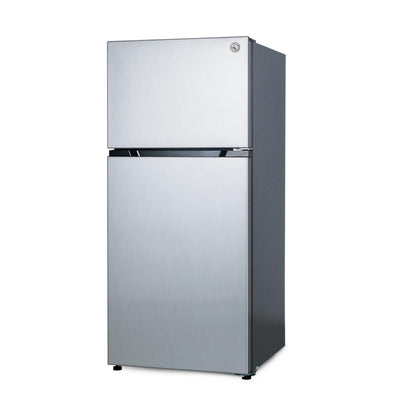 Commercial Cool 20 Cu. Ft. Top Mount Refrigerator with Freezer, 2-Door Refrigerator with Top Freezer and Adjustable Temperature Control, Ice Maker Ready, Energy Star Certified, Stainless Look