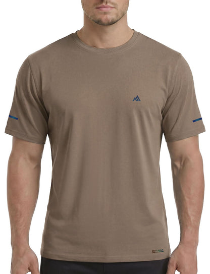 Cooling Bamboo Viscose T-Shirt for Men, Moisture Wicking Lightweight Quick Dry Workout Tee for Hot Weather