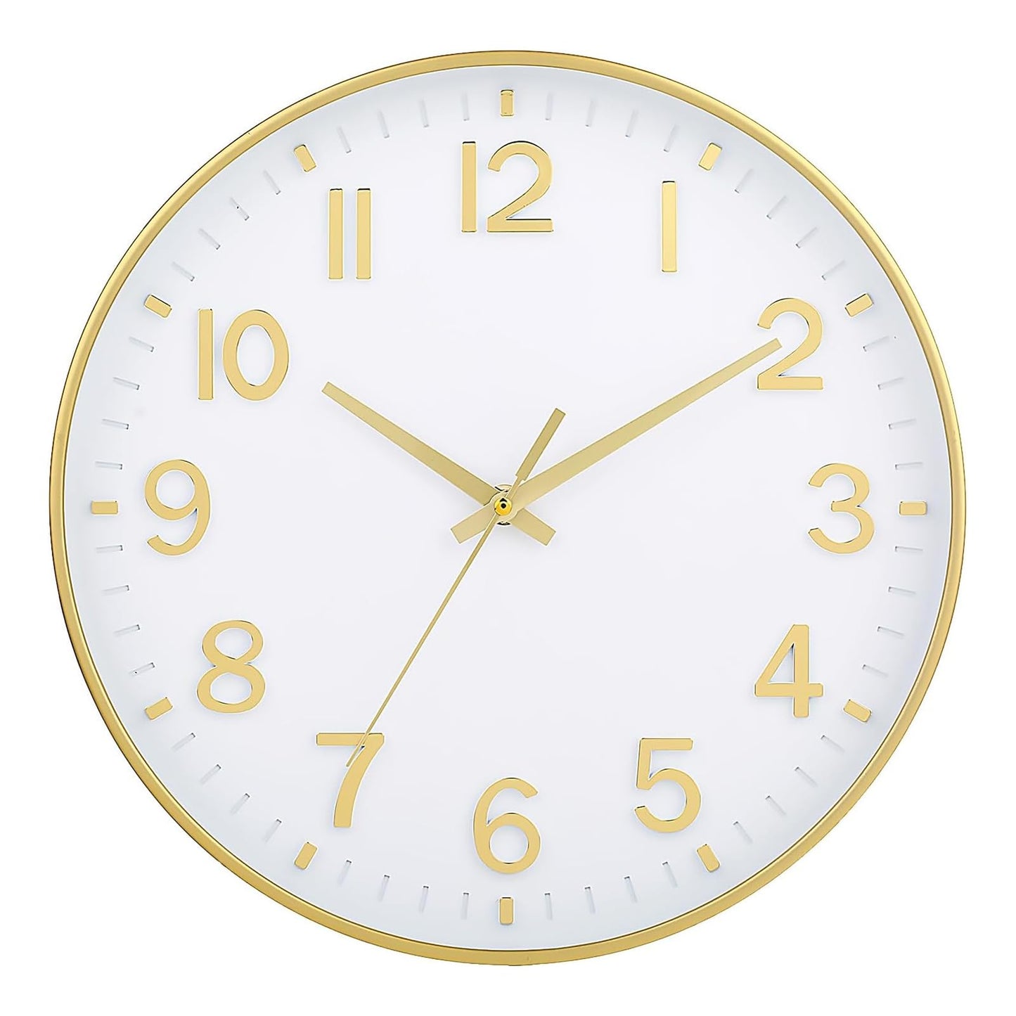 HZDHCLH Wall Clocks Battery Operated,Wall Clock Green,8 inch Wall Clock Silent Non Ticking Modern 3D Numbers for Kitchen Bedroom Living Room Office Classroom Decor