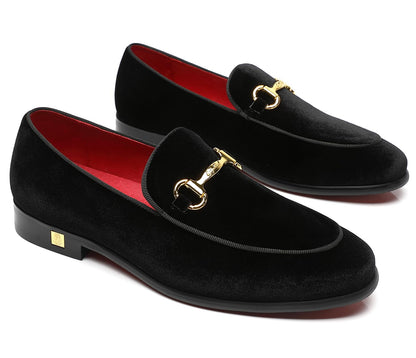 Men's Velvet Loafers Wedding Party Prom Homecoming Shoes