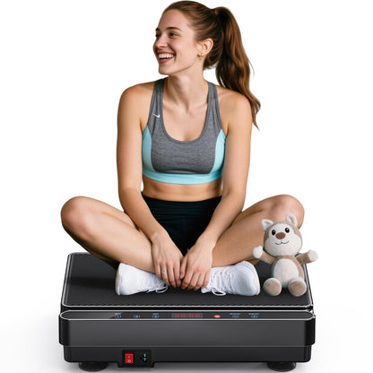 Vibration Plate Exercise Machine for Lymphatic Drainage, Full Body Shake Platform Board for Home Fitness, Fat Burning, 5 Program Modes and 99 Speed Levels