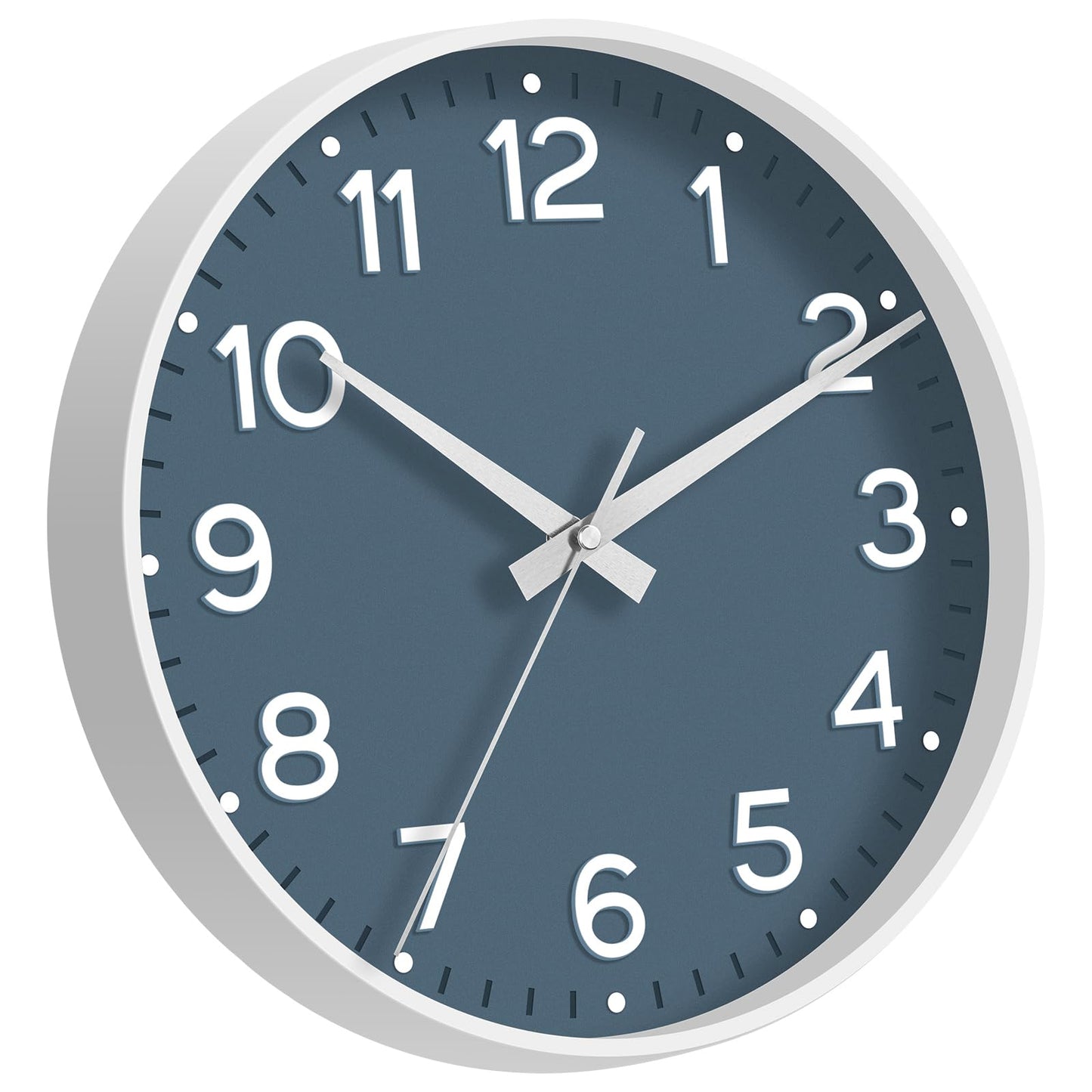 Roymnie Wall Clock Green, Silent Wall Clocks Battery Operated 8 Inch-Modern Non Ticking Analog Clock Decorative for Kitchen Office Bathroom Bedroom(Gold)