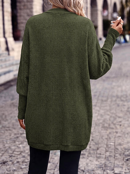 PRETTYGARDEN Batwing Long Sleeve Lightweight Cardigan Sweaters for Women | Casual Open Front Long Cardigans, Loose Fit Soft Ribbed Knit Light Weight Sweater, Fashion Early Fall Clothes, Travel Outfits