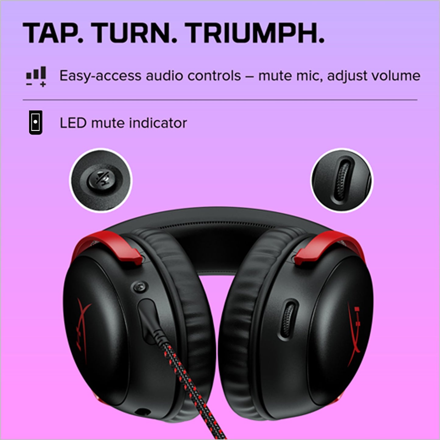 HyperX Cloud III – Wired Gaming Headset, PC, PS5, Xbox Series X|S, Angled 53mm Drivers, Spatial Audio, Memory Foam, Durable Frame, Ultra-Clear 10mm Mic, USB-C, USB-A, 3.5mm – Black/Red