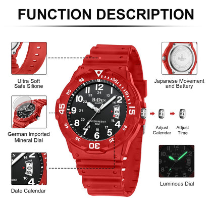 LN LENQIN Mens Watches Stainless Steel Waterproof Analog Quartz Watch for Men with Date Luminous Fashion Wristwatch