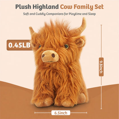 Marysun Microwavable Highland Cow Stuffed Animal - Weighted Stuffed Animal Plush, Heating Pad, Cozy Gift for Girls|Women|Kids|Elderly People, 9.8in, 1.65lb