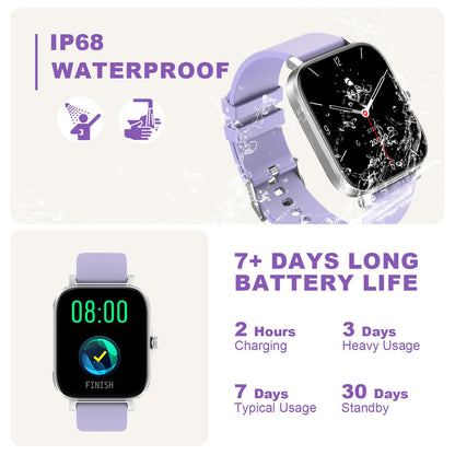 Smart Watch for Men Women SmartWatch 1.83" for iPhone Samsung Android Phone Compatible, Fitness Tracker Watch with Pedometer, Heart Rate/Sleep Monitor, Blood Oxygen, IP68 Waterproof