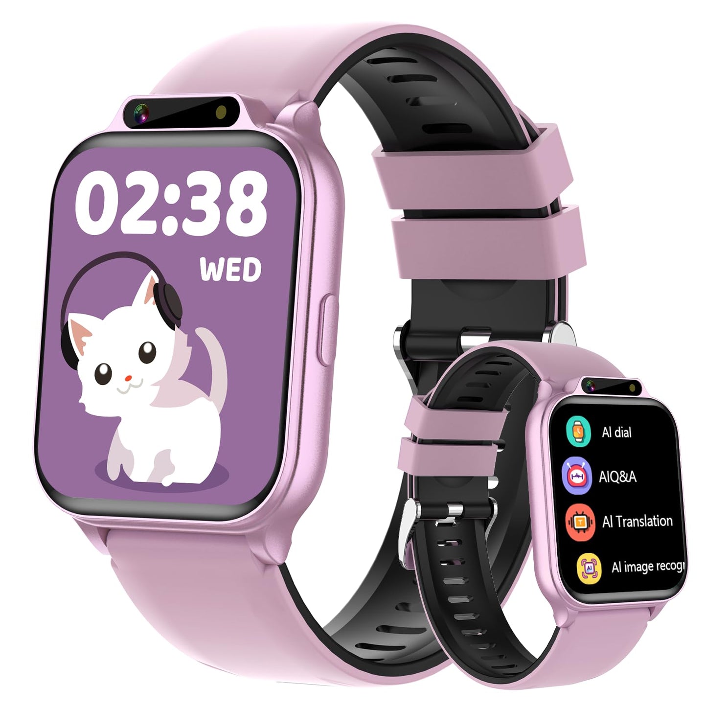 Smart Watch for Kids, 1.85" Fitness Tracker with Heart Rate, Sleep Monitor, IP68 Waterproof Smartwatches with Video Music, Pedometer, Game, NO APP/Phone, Gift for Boys Girls. (Classic, Black)