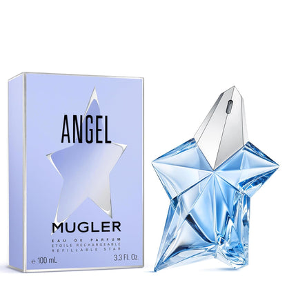 Mugler Angel Eau de Parfum - Long Lasting Ambery Gourmand Perfume for Women | Fragrance with Bergamot, Praline & Patchouli - Long Lasting Womens Gourmand Scent - Perfect for Everyday Wear - Refillable