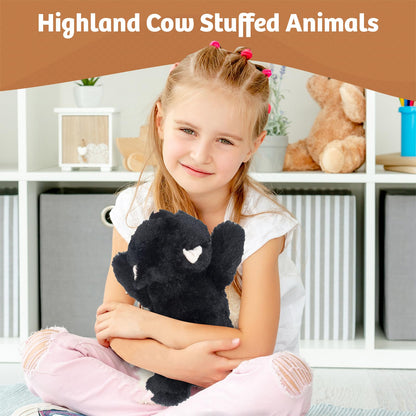Marysun Microwavable Highland Cow Stuffed Animal - Weighted Stuffed Animal Plush, Heating Pad, Cozy Gift for Girls|Women|Kids|Elderly People, 9.8in, 1.65lb