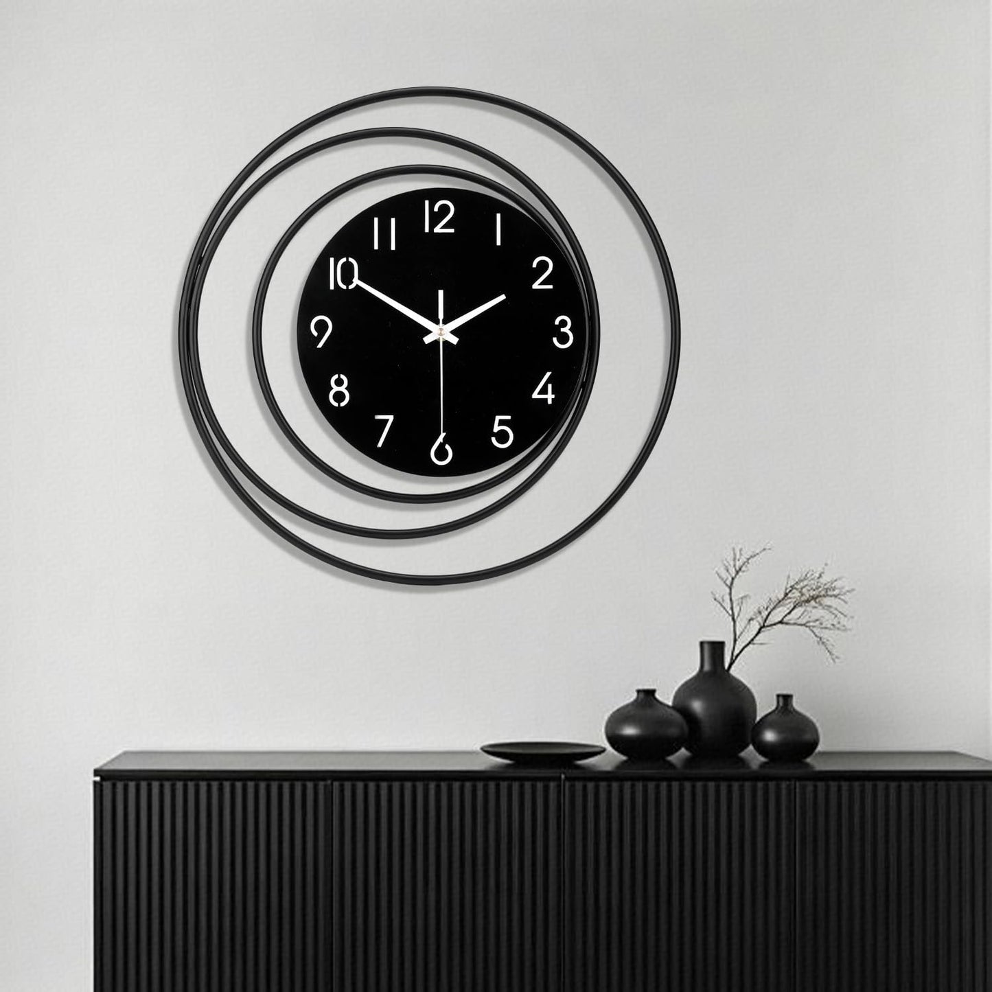 Dankeit Decorative Wall Clock,Silent Non-Ticking Quality Quartz Movement Battery Operated,Large Wall Clocks for Living Room Kitchen Home Bathroom Bedroom Wall Decor,16x16inch,White