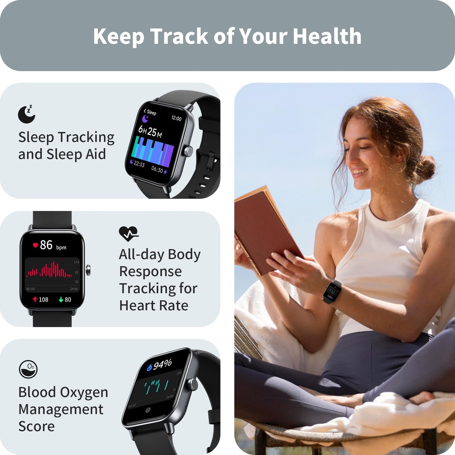 Smart Watch for Women Android & iPhone, Alexa Built-in, IP68 Waterproof Activity Fitness Tracker with Bluetooth Call (Answer/Make), 1.8" Smartwatch with Heart Rate/SpO2/Sleep Monitor, 100+ Sports Mode | Pink