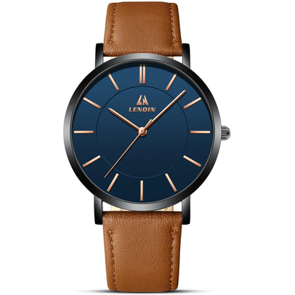 LN LENQIN Mens Watches Waterproof Stainless Steel Watch for Men Analog Quartz Fashion Business Designer Wristwatch
