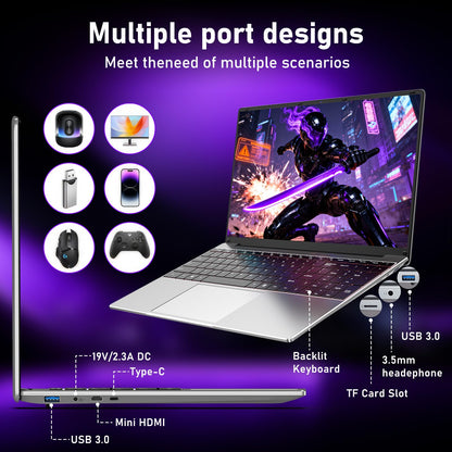 Gaming Laptop 2026,15.6 Inch Laptops Computer with 16GB RAM 1TB SSD,Intel Core i7(Up to 3.9GHz),Windows 11 Pro & Office Included,Backlit Keyboard,Portable Laptop for Gaming College Student Business