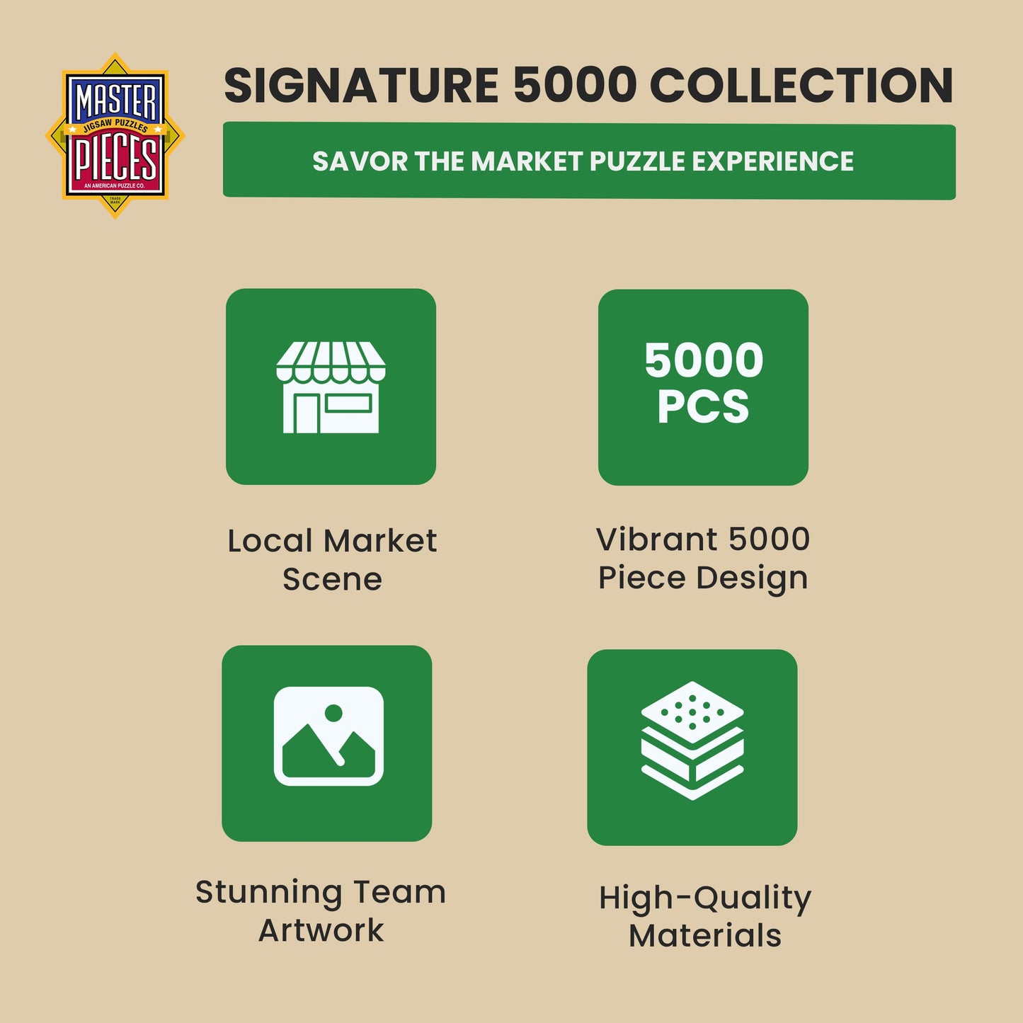 MasterPieces 5000 Piece Jigsaw Puzzle for Adults, Family, Or Kids - Buy Local Honey - Manufacturer Defect - 40"x60"
